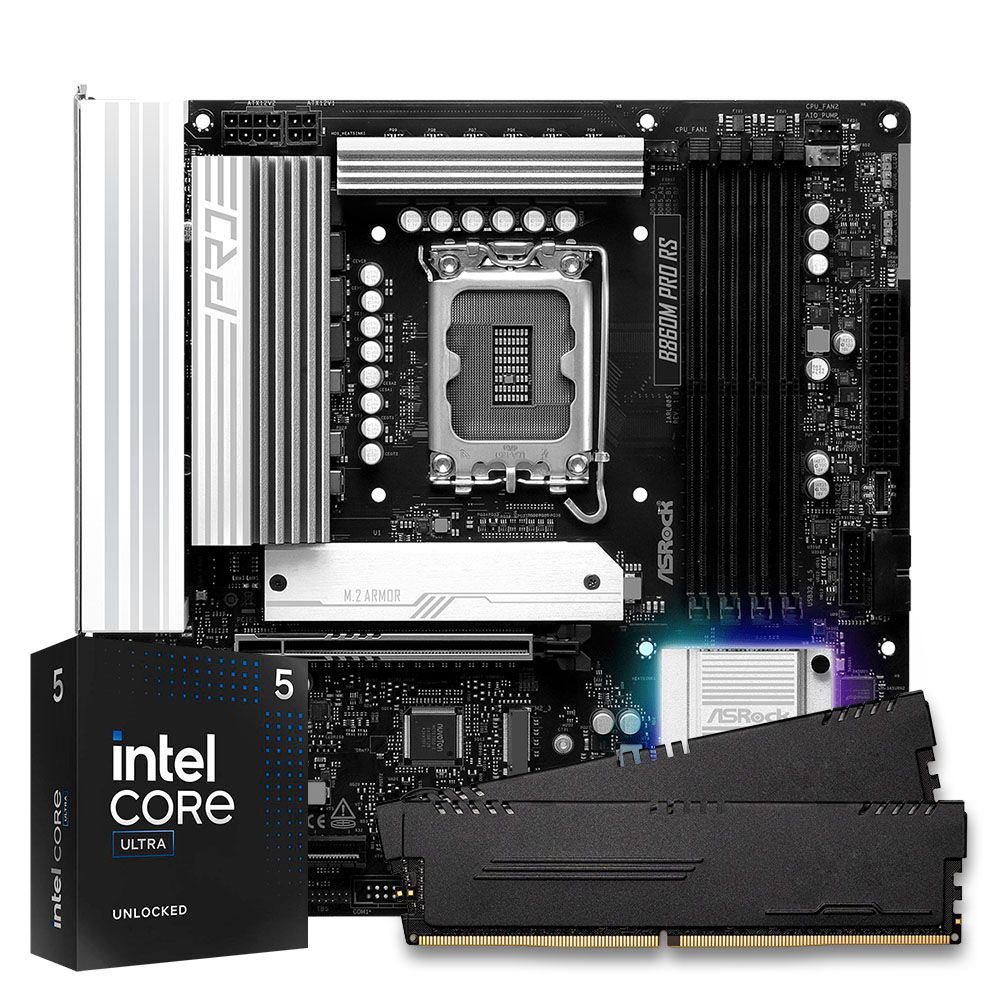 Pichau Kit Upgrade, Intel Core Ultra 5 250KF PLUS, B860M DDR5, 16GB
