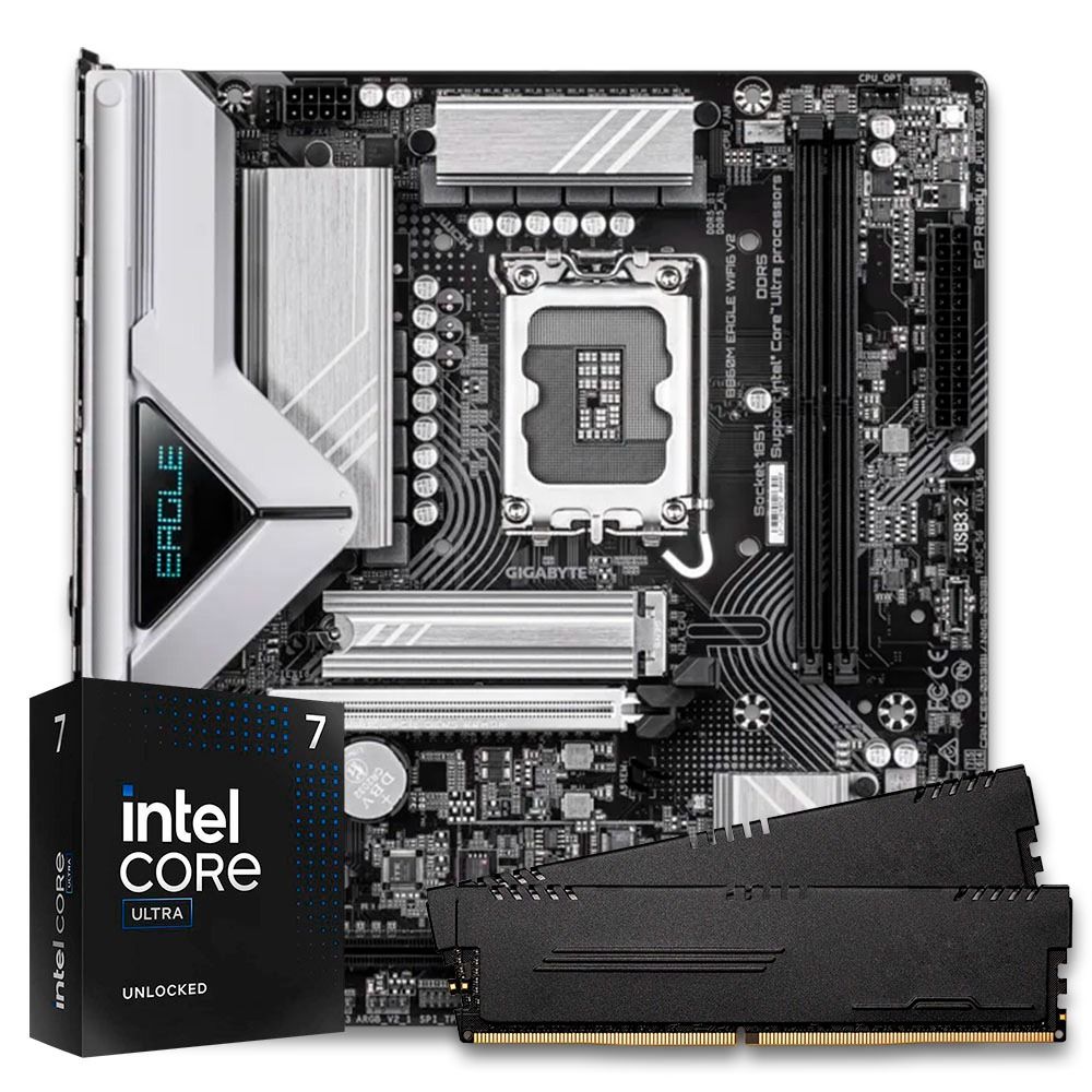 Pichau Kit Upgrade, Intel Core Ultra 7 265KF, B860M DDR5, 16GB
