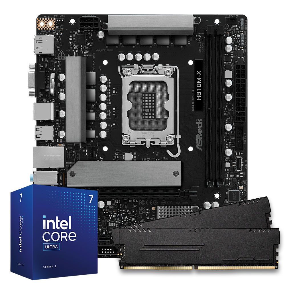 Pichau Kit upgrade, Intel Core Ultra 7 265 H810M-X,16GB DDR5