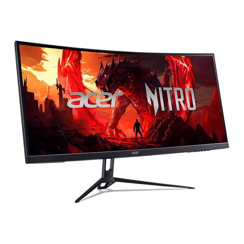 Monitor Gamer Acer Nitro ED250Q, 24.5 Pol, VA, Curvo, FHD, 1ms, 240Hz, FreeSync Premium, HDMI/DP, UM.KE0AA.X02