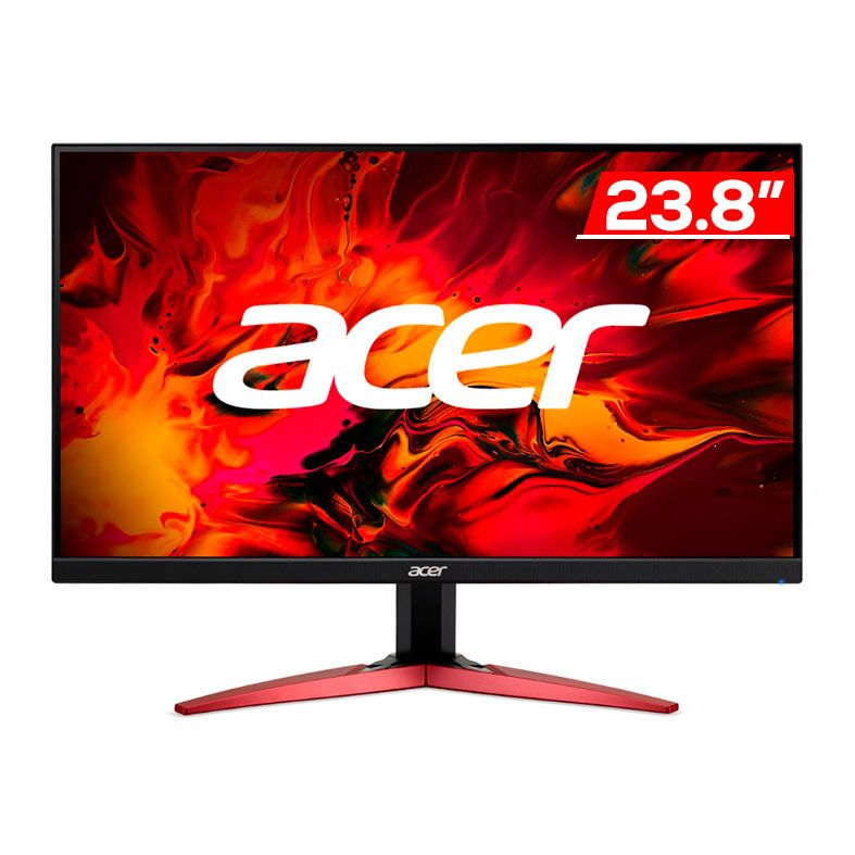 Monitor Gamer Acer KG241Y, 23.8 Pol, FHD, 100Hz, 1ms, IPS, FreeSync, Preto, UM.QX1AA.E02