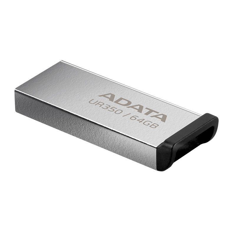 Pen Drive Adata UR350, 64GB, USB 3.2, Preto, UR350-64G-RSR-BK