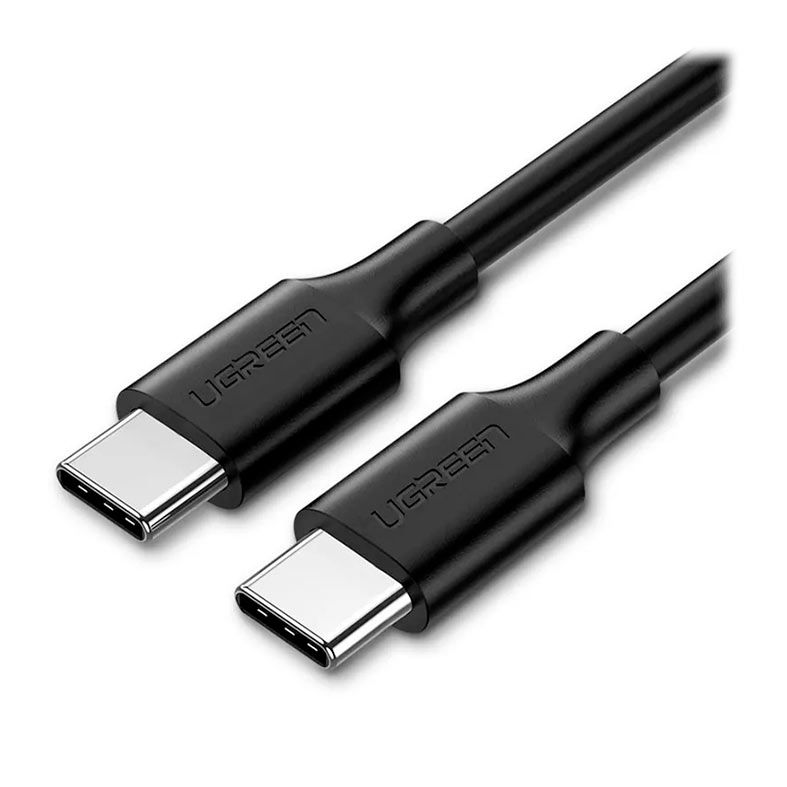 Cabo de Dados Ugreen US286, 480Mbs, 3A, 60W, USB-C/USB-C, 1 Metro, Preto, US286