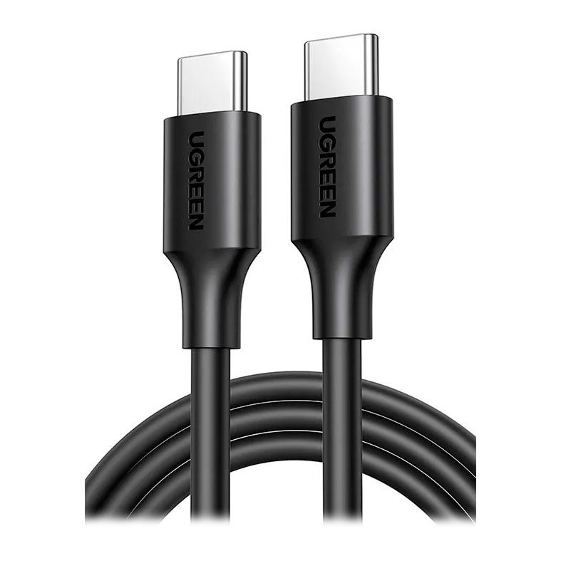 Cabo de Dados Ugreen US286, 480Mbs, 3A, 60W, USB-C/USB-C, 1 Metro, Preto, US286