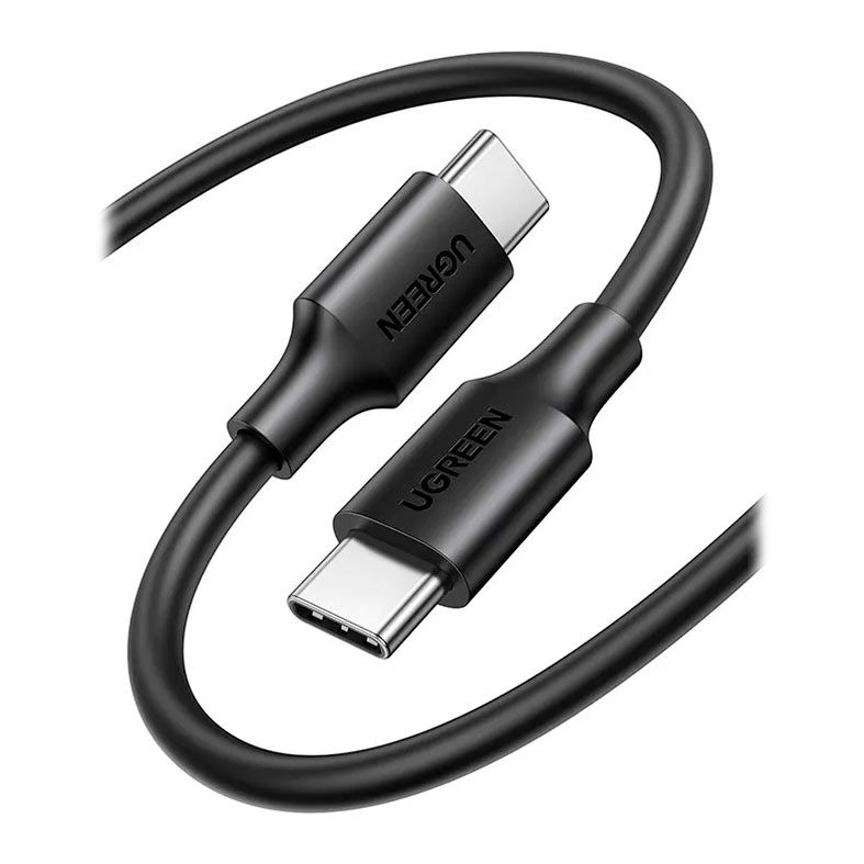 Cabo de Dados Ugreen US286, 480Mbs, 3A, 60W, USB-C/USB-C, 1 Metro, Preto, US286