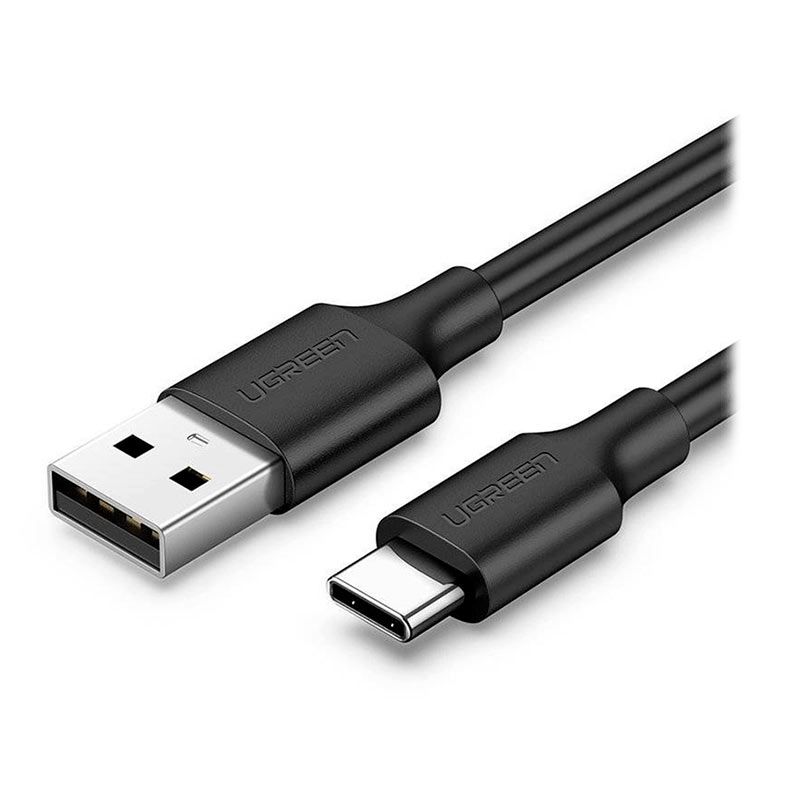 Cabo de Dados Ugreen US287, USB 2.0, 480Mbs, 5V/3A, USB-A/USB-C, 1.5 Metro, Preto, US287
