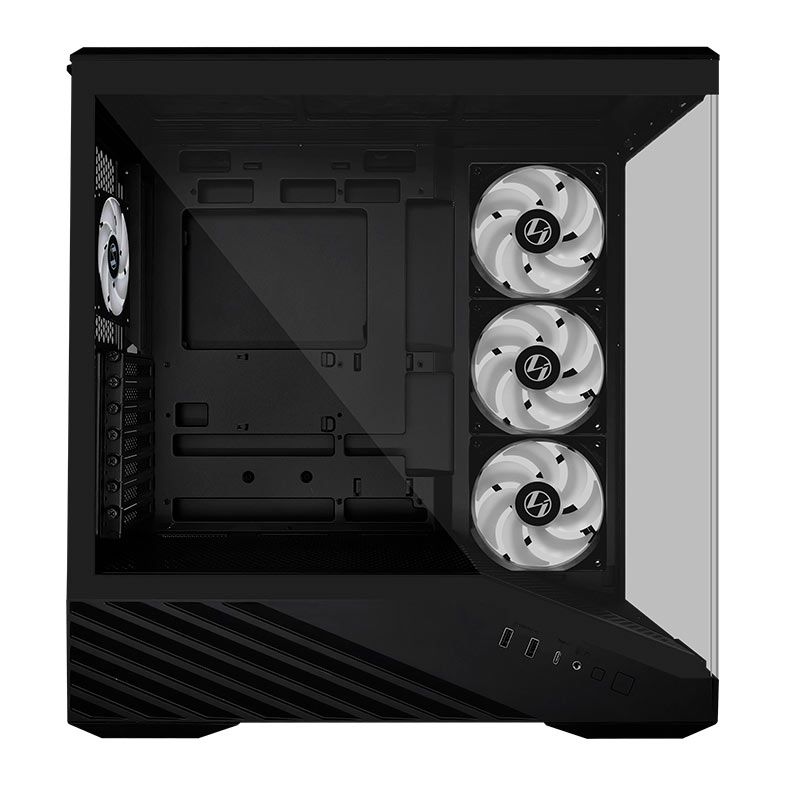 Gabinete Gamer Lian Vector V100, ARGB, Mid-Tower, Lateral de Vidro, Com 4 Fans, Preto, V100RX