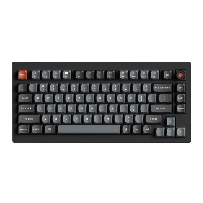 Teclado Mecânico Keychron V1, RGB, USB, Knob Version, Preto, V1W-D3