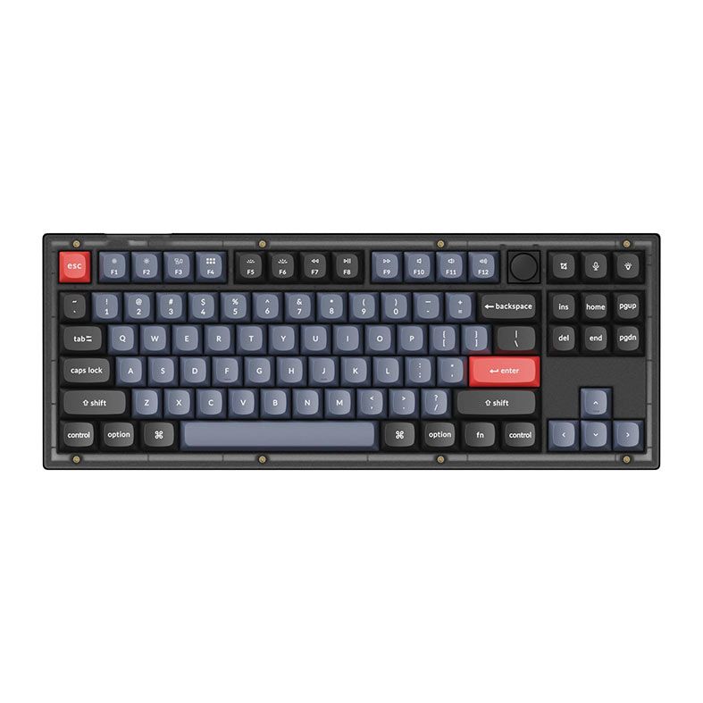Teclado Mecanico Keychron V3 Knob Version, RGB, 87 Keys, Switch Red, V3-C1