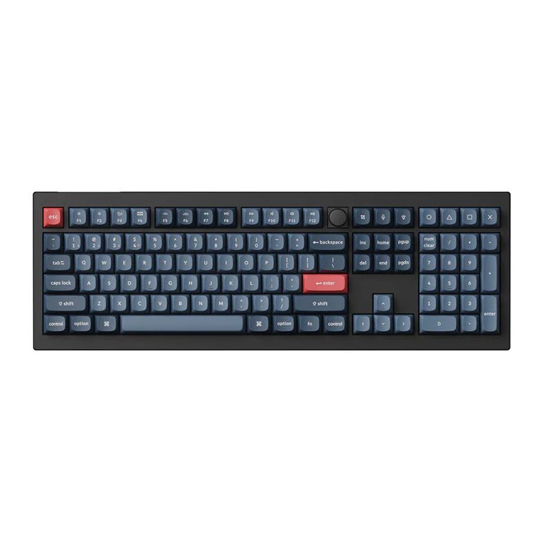Teclado Mecânico Keychron V6 Max, RGB, Wireless, Switch Jupiter Banana, Carbon Black, V6M-D4