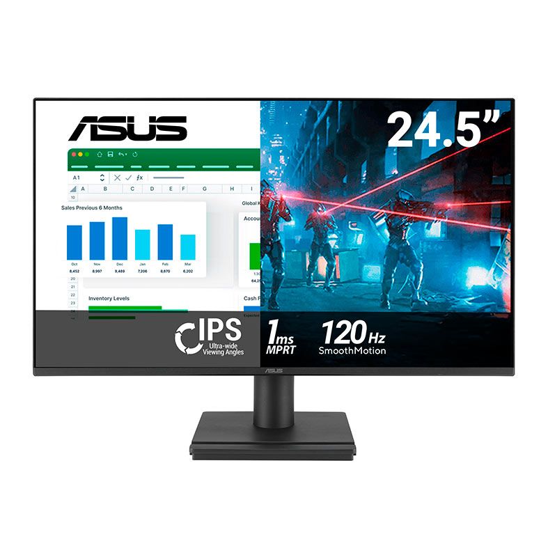 Monitor Gamer Asus VA259HGA, 24.5 Pol, IPS, FHD, 1ms, 120Hz, HDMI/VGA, VA259HGA