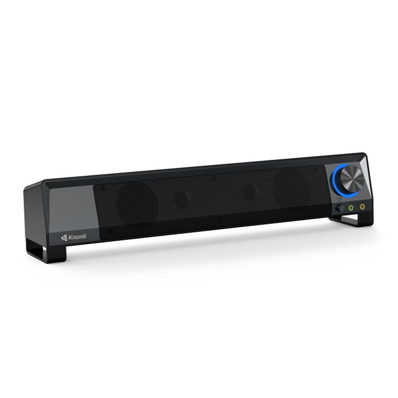 Soundbar Kisonli Vibestrike X2, 6W, USB, Preto e Cinza, VBS-X2-BL12