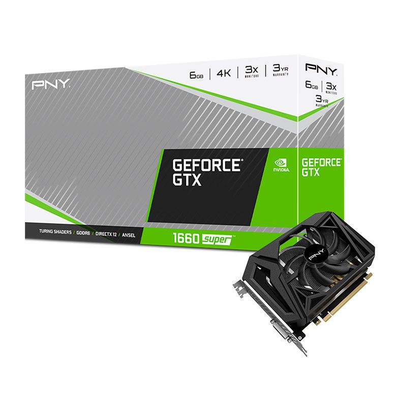 Placa de Video PNY GeForce GTX 1660 Super 6GB 192-bit, VCG16606SSFPPB