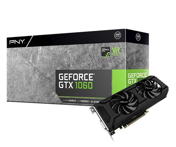 Placa de Video PNY GeForce GTX 1060 6GB GDDR5 192-bit, VCGGTX10606PB