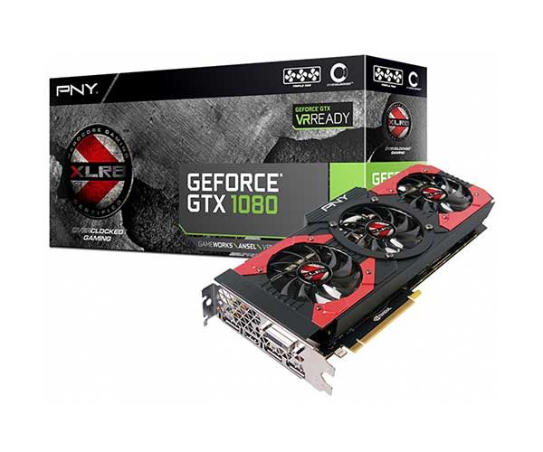 Placa de Video PNY GeForce GTX 1080 8GB GDDR5X OC XLR8 256-bit, VCGGTX10808XGPB-OC