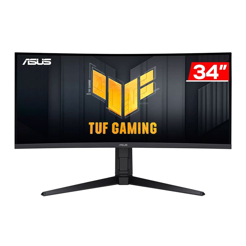 Monitor Gamer Asus Tuf, 34 Pol, VA, Curvo, WQHD, 1ms, 180Hz, FreeSync Premium Pro, HDMI/DP, VG34VQL3A