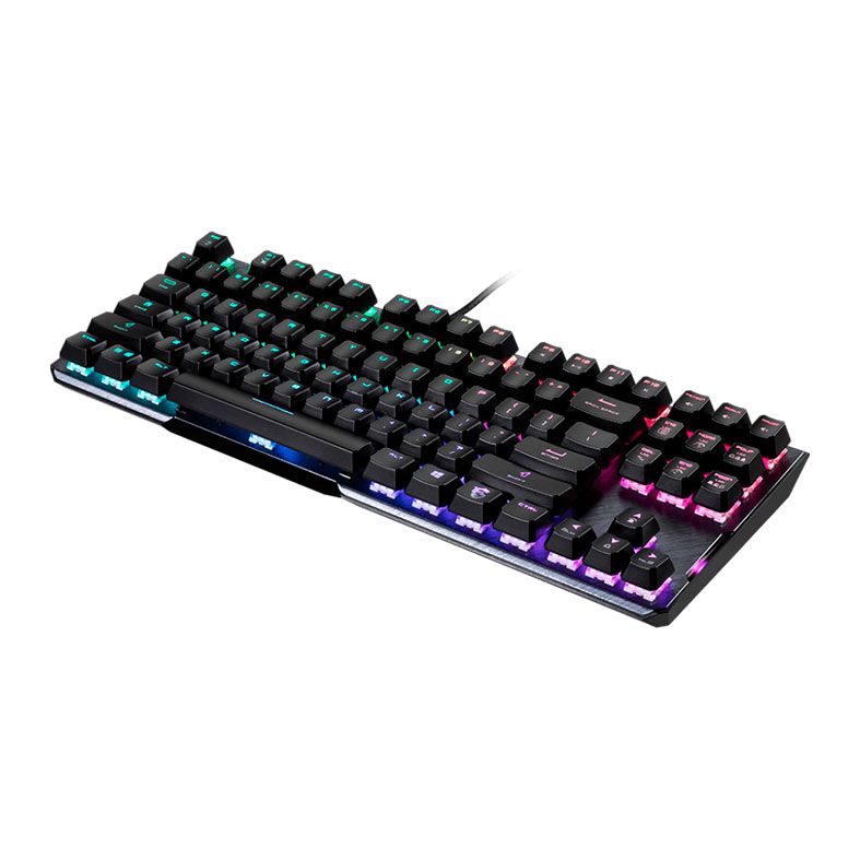 Teclado Mecanico MSI Vigor GK50 Elite TKL, RGB, Switch Azul, Preto, VIGOR-GK50-ELITE-TKL-LL-US