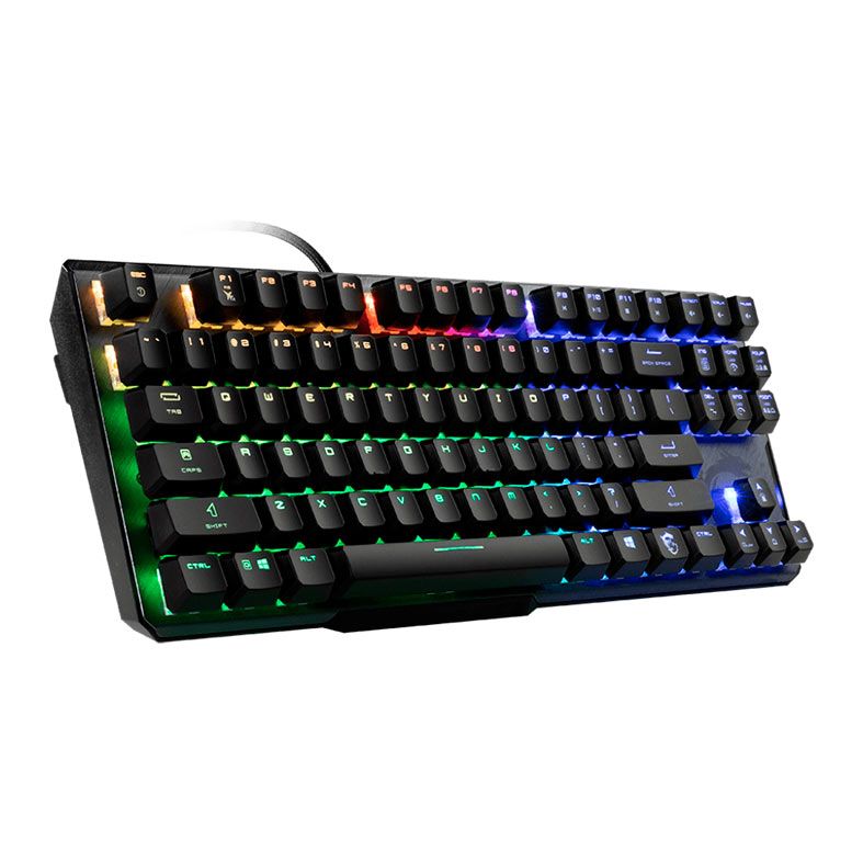 Teclado Mecanico MSI Vigor GK50 Elite TKL, RGB, Switch Vermelho, Preto, VIGOR-GK50-ELITE-TKL-LR-US