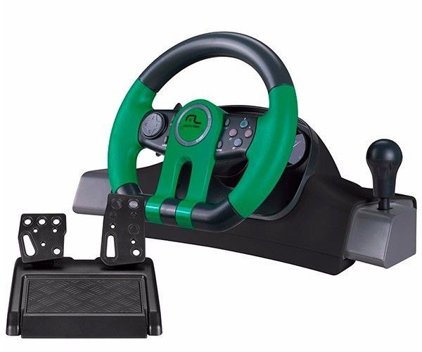 Volante Multi 2x1 Xbox One PC Com Marcha Acoplada + Pedais, JS077
