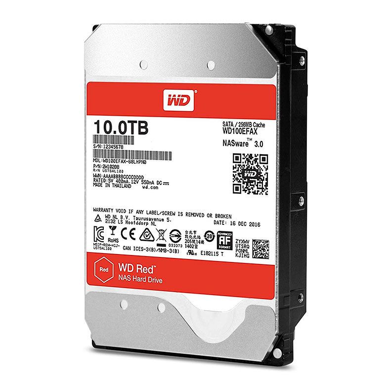 HD WD Red NAS 10TB 3.5" Sata III 6GB/s, WD100EFAX