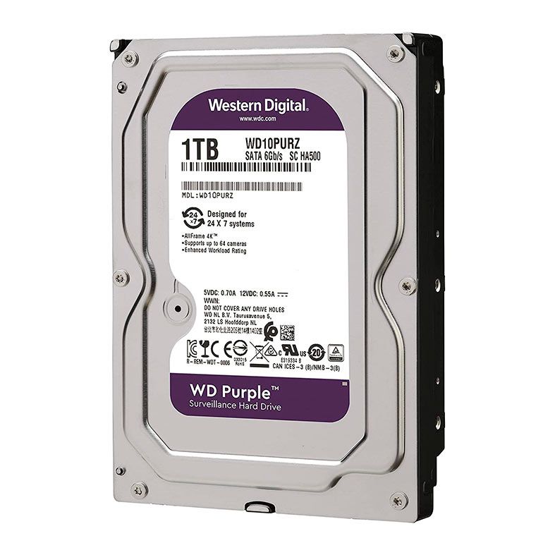 HD WD Purple 1TB 3.5" Sata III 6GB/s, WD10PURZ