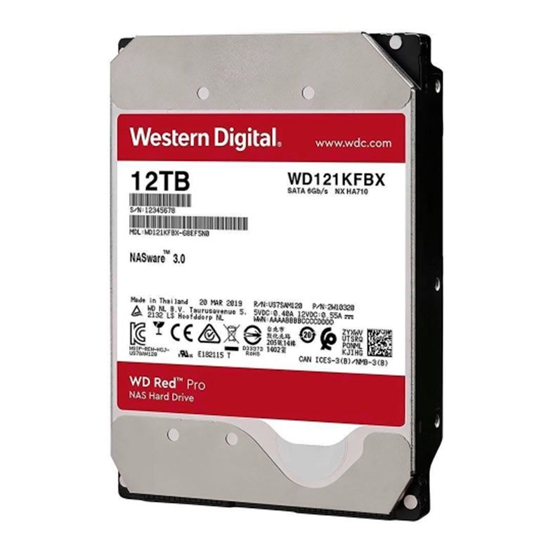 HD Western Digital WD Red Pro NAS, 12TB, 3.5, 7200RPM, Sata III 6GB/s, Cache 256MB, WD121KFBX