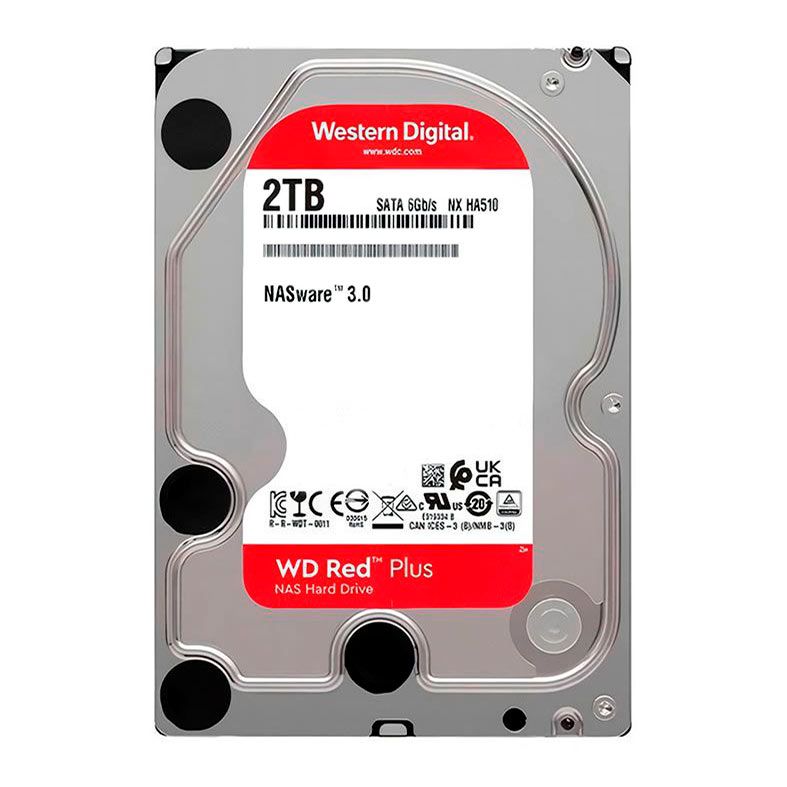 HD WD Red Plus NAS, 2TB, 3.5, 5400RPM, Sata III 6GB/s, Cache 64MB