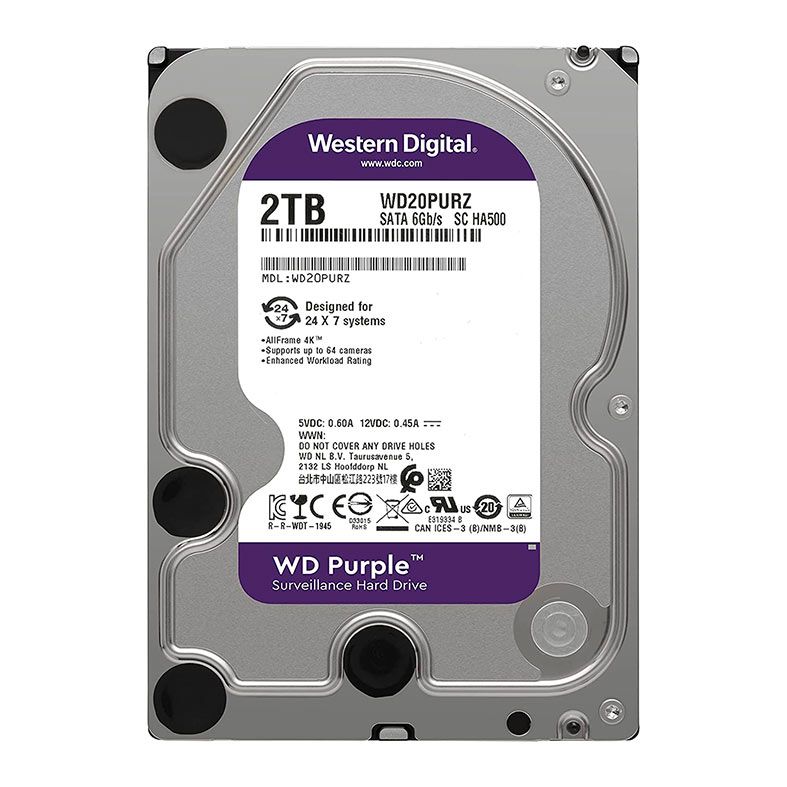 HD WD Purple 2TB 3.5" Sata III 6GB/s, WD20PURZ