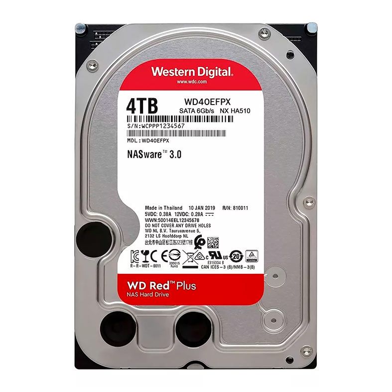 HD WD Red Plus, 4TB, 3.5, 5400 RPM, Sata III 6GB/s, Cache 256MB