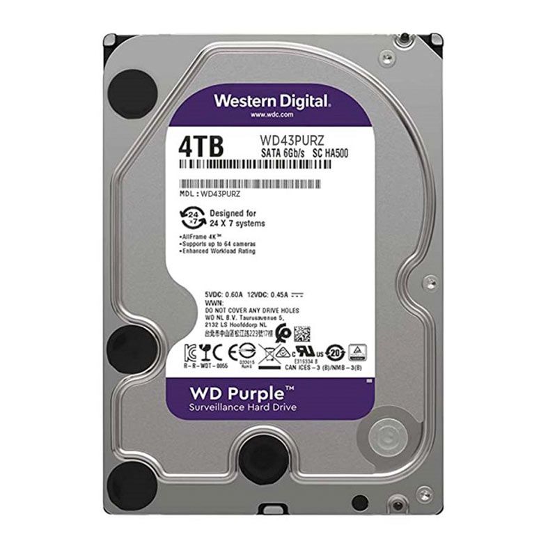 HD Western Digital WD Purple, 4TB, 3.5, 5400RPM, Sata III 6GB/s