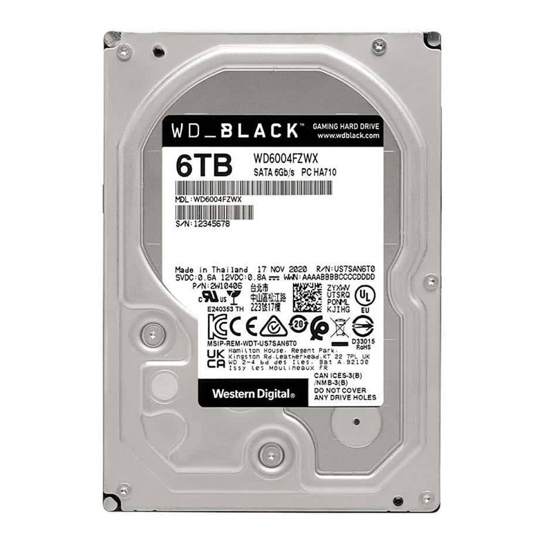 HD Western Digital Black, 6TB, 7200RPM, Sata III 6GB/s, Cache 128MB, WD6004FZWX