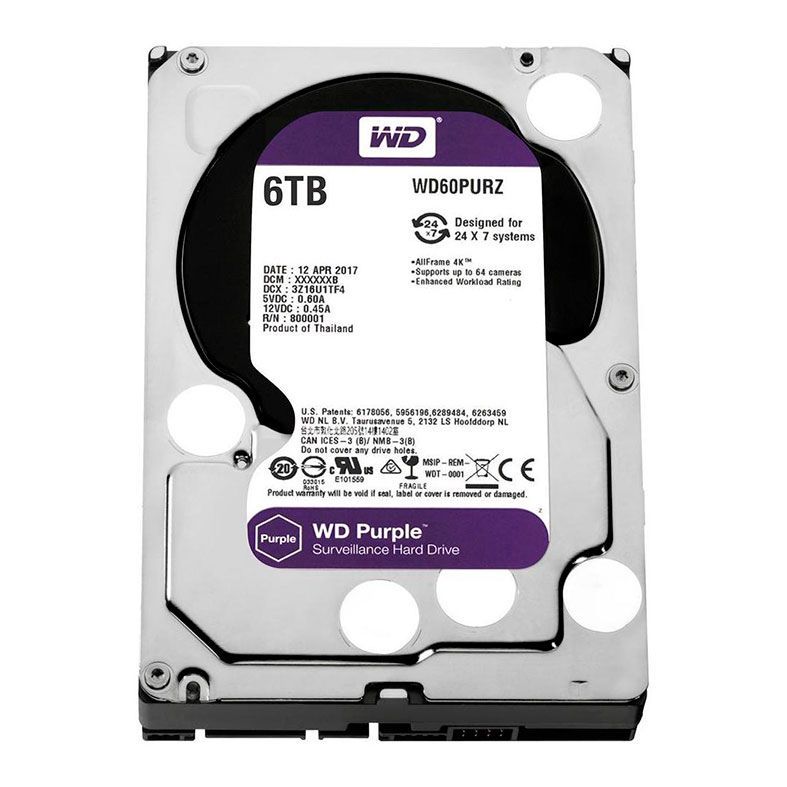 HD WD Purple 6TB 3.5" Sata III 6GB/s, WD60PURZ