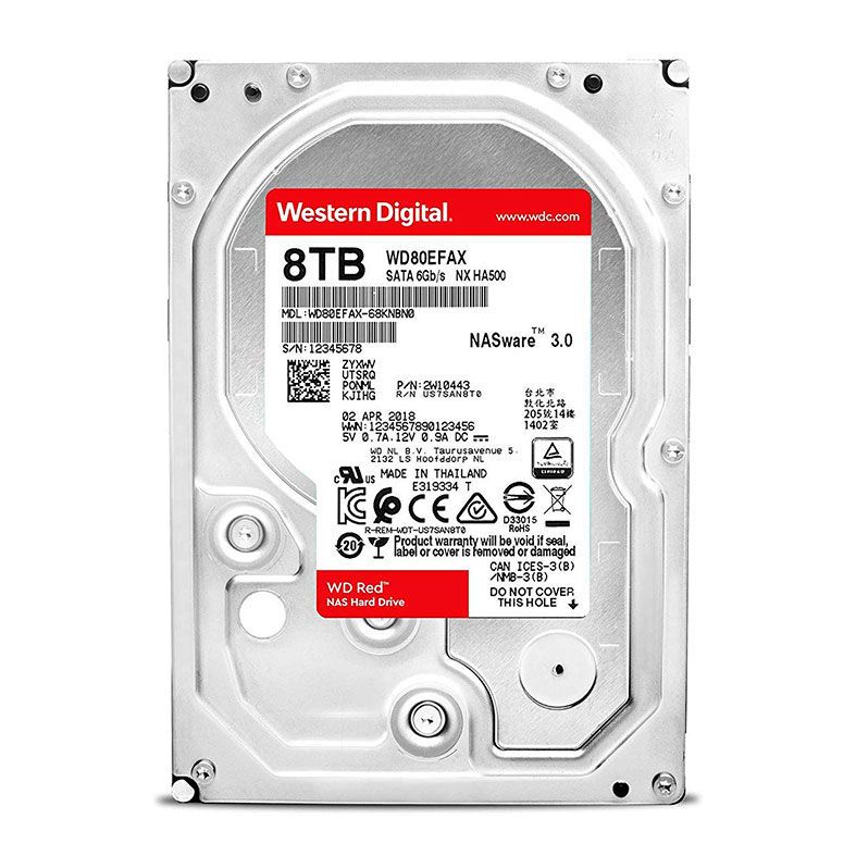 HD WD Red NAS 8TB 3.5" Sata III 6GB/s, WD80EFAX