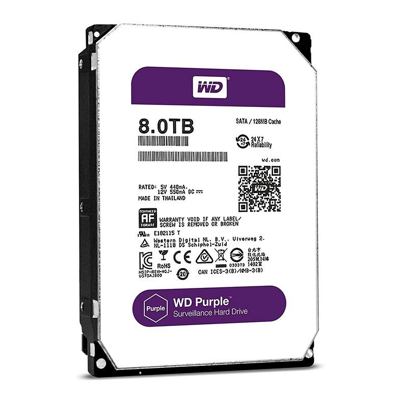 HD WD Purple 8TB 3.5" Sata III 6GB/s, WD80PUZX