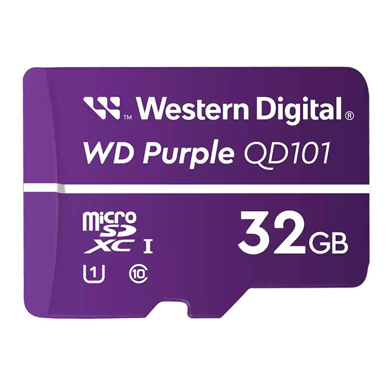 Cartao de Memoria WD Purple, 32GB, MicroSDXC, UHS-I, WDD032G1P0C-85AEL0