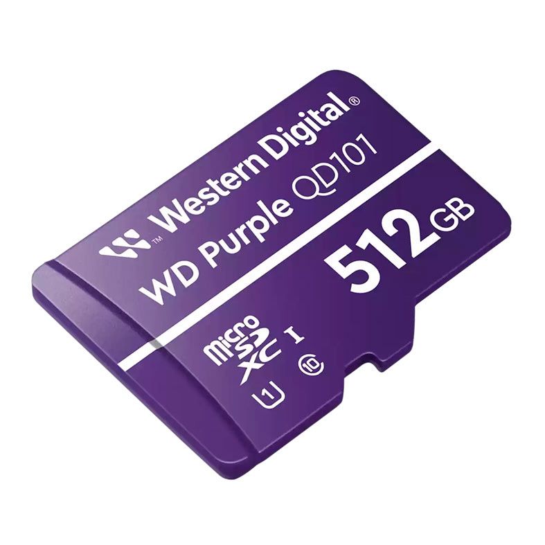 Cartao de Memoria WD Purple, 512GB, MicroSDXC, UHS-I, WDD512G1P0C-85AEL0