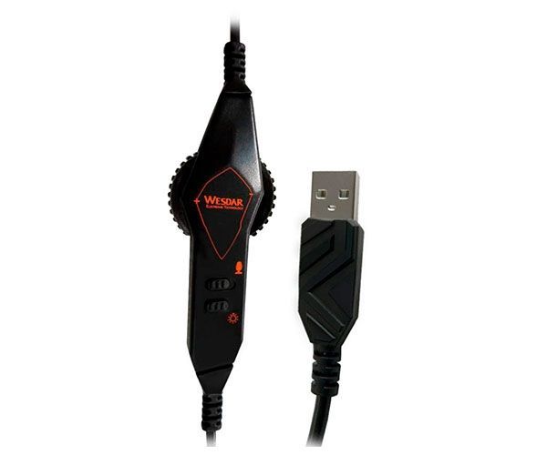 Fone Headset WesDar GH2 7.1 Preto/Prata, WDGH2XXWLB