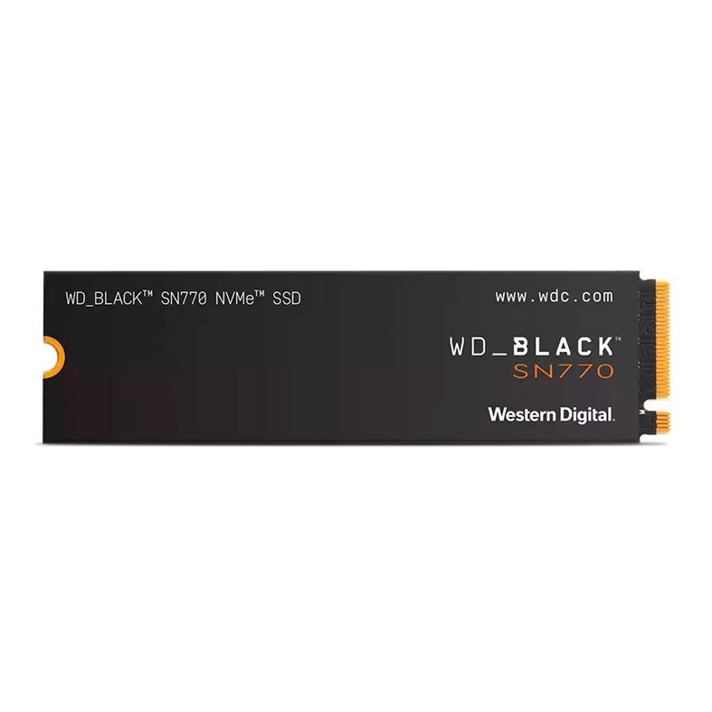 SSD WD Black SN770, 1TB, M.2 2280, PCIe NVMe, Leitura 5150 MB/s, Gravacao 4900 MB/s, WDS100T3X0E