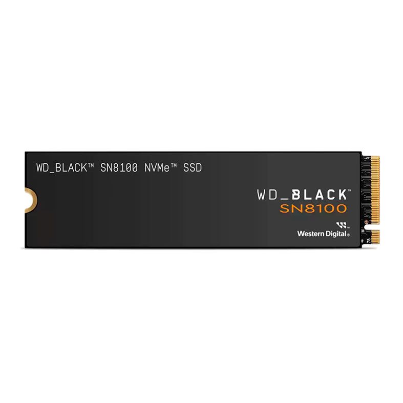 SSD WD Black SN8100, 2TB, M.2 2280, PCIe NVMe, Leitura 14900MB/s, Gravacao 14000MB/s, WDS200T1X0M