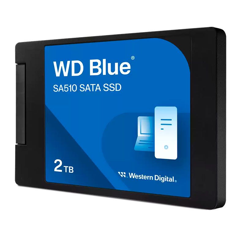 SSD WD Blue SA510, 2TB, 2.5, Sata III 6GB/s, Leitura 560MB/s, Gravacao 520MB/s, Preto, WDS200T3B0A