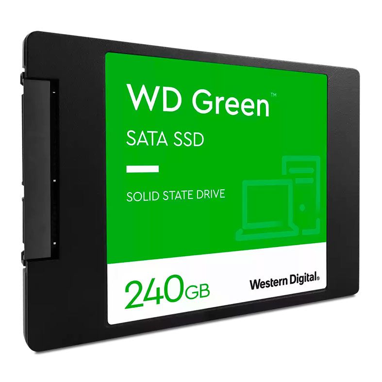 SSD WD Green, 240GB, 2.5, Sata III 6GB/s, Leitura 545 MB/s, Gravacao 430 MB/s, WDS240G3G0A