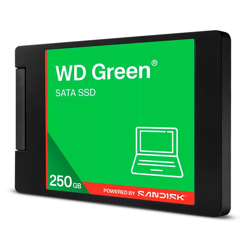 SSD WD Green, 250GB, 2.5, Sata III 6GB/s, Leitura 545MB/s, Gravacao 505MB/s, WDS250G5G0A