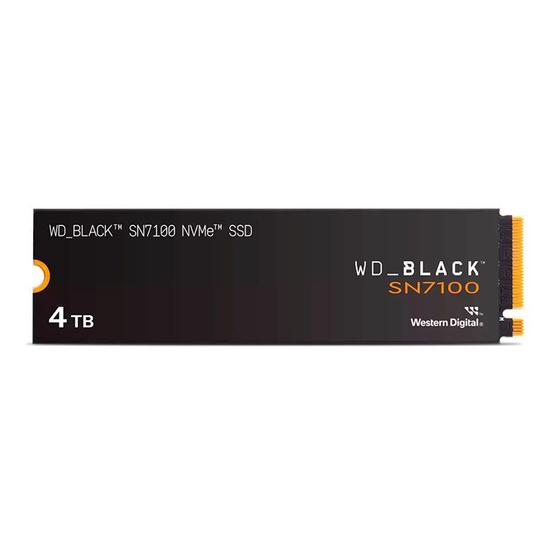 SSD WD Black SN7100, 4TB, M.2 2280, PCIe NVMe, Leitura 7000MB/s, Gravacao 6700MB/s, WDS400T4X0E