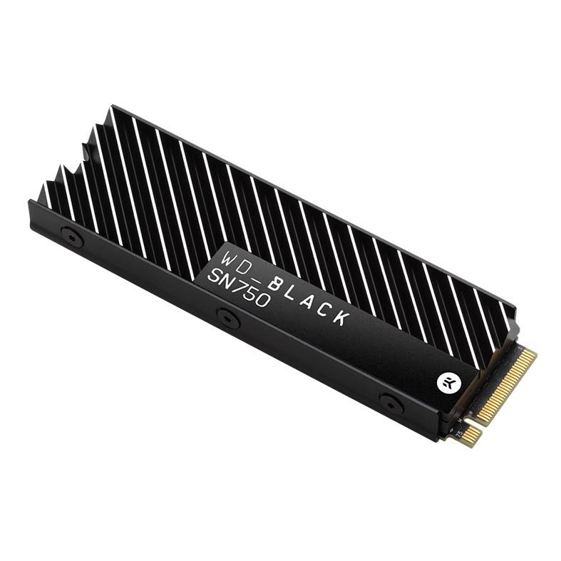 SSD WD Black SN750, 2TB, M.2 2280, PCIe NVMe, Leitura 3470MB/s, Gravacao 3000MB/s, com Dissipador, WDS200T3XHC