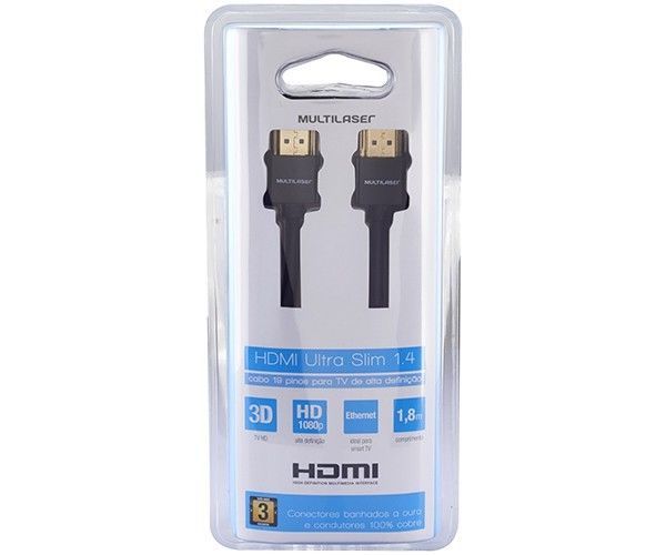 Cabo Hdmi Multi Ultra Slim 19 Pinos 1.8m, Wi283