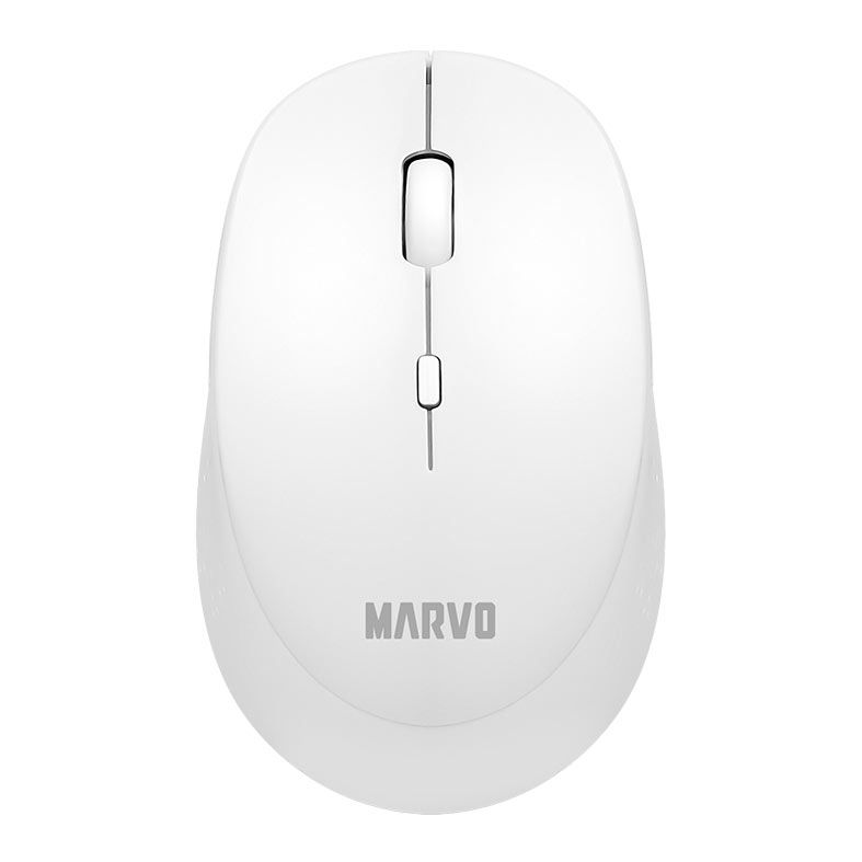 Mouse Marvo WM103, 1600DPI, 4 Botoes, Wireless, Branco, WM103-WH