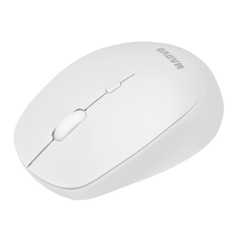 Mouse Marvo WM103, 1600DPI, 4 Botoes, Wireless, Branco, WM103-WH