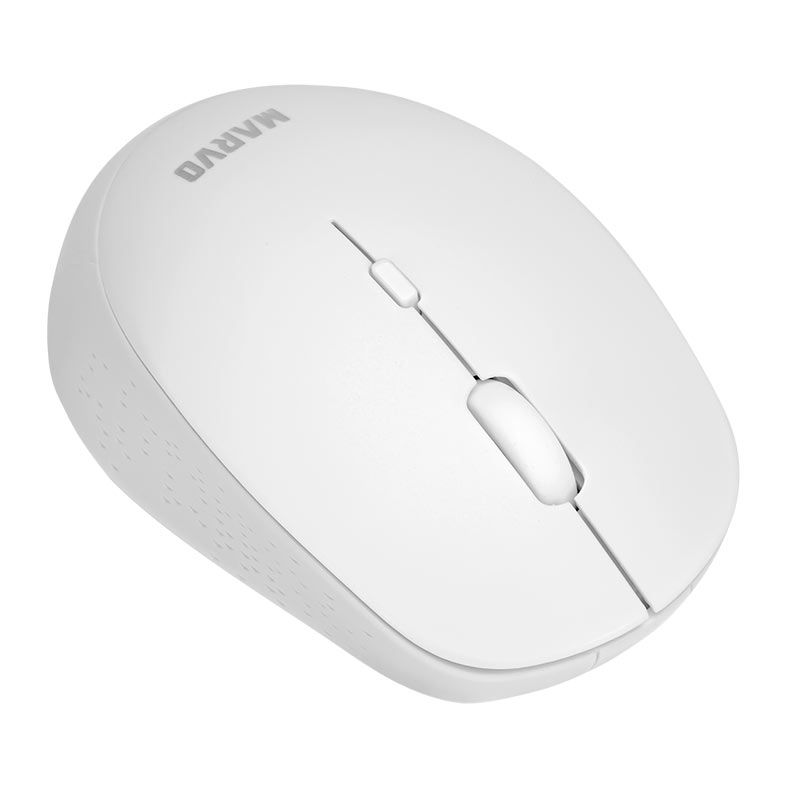 Mouse Marvo WM103, 1600DPI, 4 Botoes, Wireless, Branco, WM103-WH