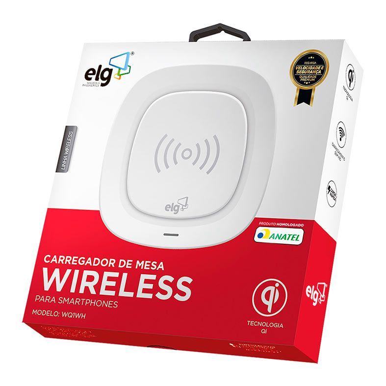Carregador Wireless ELG, Branco, WQ1WH