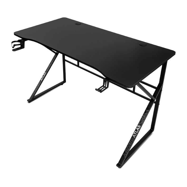 Mesa Gamer Weishi Atlas, 120cm, Tampo em MDF, Preto, WS-ATLAS-1002-120BK